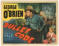 8g381 BULLET CODE TC '40 cowboy George O'Brien & pretty Virginia Vale in western action!
