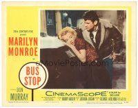 8g605 BUS STOP LC #3 '56 Don Murray leans over at sexy Marilyn Monroe leaning on juke box!