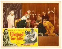 8g097 CHAINED FOR LIFE LC #3 '51 crowd watches unconscious man on stage, the strangest love story!
