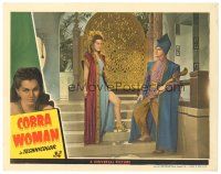 8g621 COBRA WOMAN LC '44 sexy Maria Montez in cool staredown with Edgar Barrier in wild outfit!