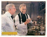 8g632 CREEPING FLESH LC #8 '72 c/u of creepy Peter Cushing with syringe & beaker in laboratory!