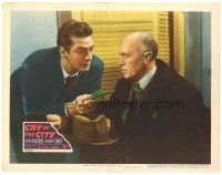 8g109 CRY OF THE CITY LC #4 '48 Siodmak noir, Victor Mature tries to bribe Konstantin Shayne w/ cash
