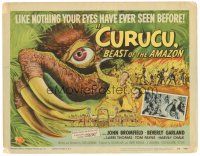 8g394 CURUCU, BEAST OF THE AMAZON TC '56 monster art by Reynold Brown, like you've never seen!