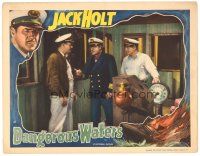 8g112 DANGEROUS WATERS LC '35 officer watches captain Jack Holt argue with Willard Robertson!