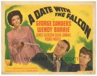 8g002 DATE WITH THE FALCON TC '41 George Sanders in the title role, Wendy Barrie!