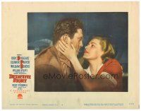 8g123 DETECTIVE STORY LC #7 '51 William Wyler, romantic c/u of Kirk Douglas & Eleanor Parker!