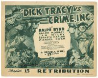 8g277 DICK TRACY VS. CRIME INC. chapter 15 TC '41 cool montage art of detective Ralph Byrd & more!