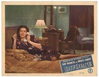 8g644 DIVORCE LC '45 Kay Francis smoking & talking on phone in bed!