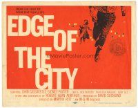 8g405 EDGE OF THE CITY TC '57 cool Saul Bass design, you'll watch it from the edge of your seat!