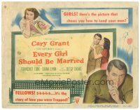8g407 EVERY GIRL SHOULD BE MARRIED TC '48 the story of how pretty Diana Lynn trapped Cary Grant!