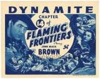 8g280 FLAMING FRONTIERS chapter 14 TC '38 Johnny Mack Brown, cool western montage art, Dynamite!