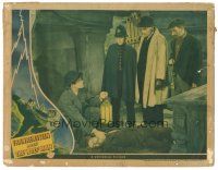 8g674 FRANKENSTEIN MEETS THE WOLF MAN LC '43 Knowles, Hoey, Corey & man examine body in tomb!