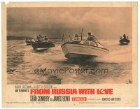 8g681 FROM RUSSIA WITH LOVE LC #4 '64 Sean Connery as James Bond in high speed boat chase!