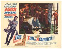 8g683 FUN IN ACAPULCO LC #4 '63 Elvis Presley with large cloth in front of performing band!