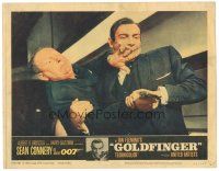 8g692 GOLDFINGER LC #5 '64 Sean Connery as James Bond wrestles gun from Gert Frobe!