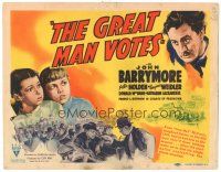 8g425 GREAT MAN VOTES TC '39 alcoholic John Barrymore, Virginia Weidler, Garson Kanin