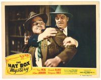 8g147 HAT BOX MYSTERY LC #7 '46 close up of detective Tom Neal in death struggle with bad guy!
