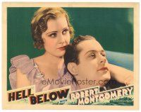 8g708 HELL BELOW LC '33 close up of Robert Montgomery & pretty Madge Evans!