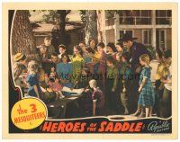 8g713 HEROES OF THE SADDLE LC '40 3 Mesquiteers Livingston, Hatton & Renaldo watch girl with cast!