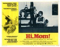 8g715 HI MOM! LC #4 '70 Robert De Niro smirks at Jennifer Salt, directed by Brian De Palma!