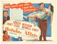 8g432 HOLIDAY AFFAIR TC '49 sexy Janet Leigh is just what Robert Mitchum wants for Christmas!