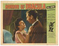 8g720 HORROR OF DRACULA LC #8 '58 Hammer, close up of John Van Eyssen & Valerie Gaunt!