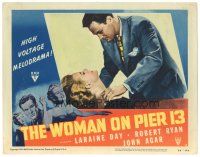 8g156 I MARRIED A COMMUNIST LC #4 1950 c/u John Agar & Janis Carter, The Woman on Pier 13!