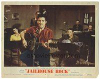 8g745 JAILHOUSE ROCK LC #4 '57 Elvis Presley's recording session is a hit & success follows fast!