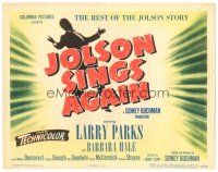 8g442 JOLSON SINGS AGAIN TC '49 artwork of Larry Parks as Al in the rest of the story!