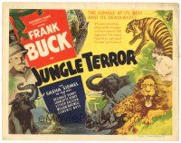 8g443 JUNGLE TERROR TC '46 Frank Buck & Sasha Siemel, The Tiger Man, cool wildlife artwork!