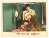 8g181 MURDER AHOY LC #7 '64 Margaret Rutherford as Agatha Christie's Miss Marple snoops on men!