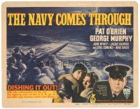 8g471 NAVY COMES THROUGH TC '42 Pat O'Brien, George Murphy, art of sailors firing cannon!