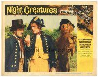8g843 NIGHT CREATURES LC #7 '62 Hammer horror, great close up of soldiers by wacky scarecrow!