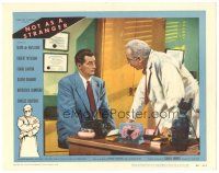 8g849 NOT AS A STRANGER LC #3 '55 close up of Robert Mitchum with chief doctor Broderick Crawford!