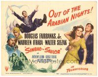 8g509 SINBAD THE SAILOR TC '46 Douglas Fairbanks Jr. & Maureen O'Hara out of the Arabian Nights!