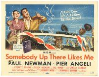 8g515 SOMEBODY UP THERE LIKES ME TC '56 art of Paul Newman as Rocky Graziano w/pretty Pier Angeli!