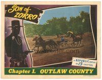 8g358 SON OF ZORRO chapter 1 LC '47 full-color pretty Peggy Stewart attacked in buggy!
