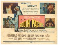 8g517 SOUTH PACIFIC TC '59 Rossano Brazzi, Mitzi Gaynor, Rodgers & Hammerstein musical!