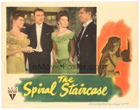 8g233 SPIRAL STAIRCASE LC '46 George Brent, Dorothy McGuire & Rhonda Fleming look at Gordon Oliver!