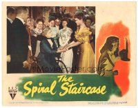8g232 SPIRAL STAIRCASE LC '46 Dorothy McGuire holds hands with Ethel Barrymore in wheelchair!