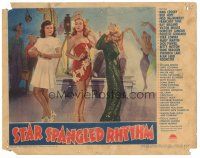 8g935 STAR SPANGLED RHYTHM LC '43 sexy Dorothy Lamour, Veronica Lake & Paulette Goddard posing!