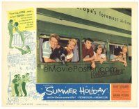 8g941 SUMMER HOLIDAY int'l LC #5 '63 great image of teens on London bus with cool dog!