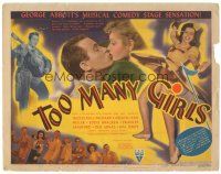8g535 TOO MANY GIRLS TC '40 Ann Miller, Broadway musical comedy!