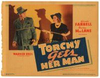 8g052 TORCHY GETS HER MAN TC '38 Glenda Farrell as Torchy Blane roping detective Barton MacLane!