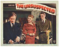 8g260 UNSUSPECTED LC #2 '47 pretty  Audrey Totter & Michael North watch Claude Rains!