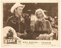 8g972 UTAH LC R54 close up of Roy Rogers laughing at wacky sidekick Gabby Hayes!
