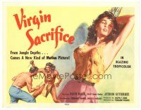 8g540 VIRGIN SACRIFICE TC '59 from the depths of the jungle, a new kind of motion picture!