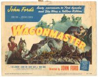 8g541 WAGON MASTER TC '50 cool artwork of Ben Johnson & wagon train, directed by John Ford!
