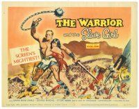 8g542 WARRIOR & THE SLAVE GIRL TC '59 awesome artwork of gladiator & girl, mightiest Italian epic!