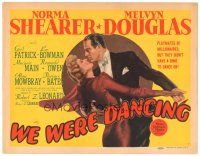 8g543 WE WERE DANCING TC '42 great artwork of Melvin Douglas & Norma Shearer dancing close!